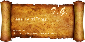 Tasi Györgyi névjegykártya